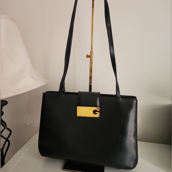 Givenchy "G" Metallic Gold Black Handbag - Picture 7 of 13
